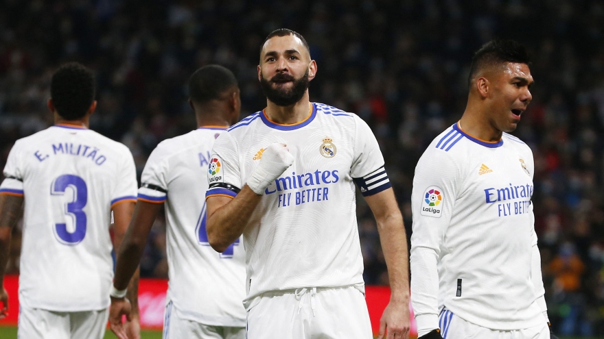 Thắng thuyết phục Atletico Madrid, Real Madrid củng cố ngôi đầu La Liga